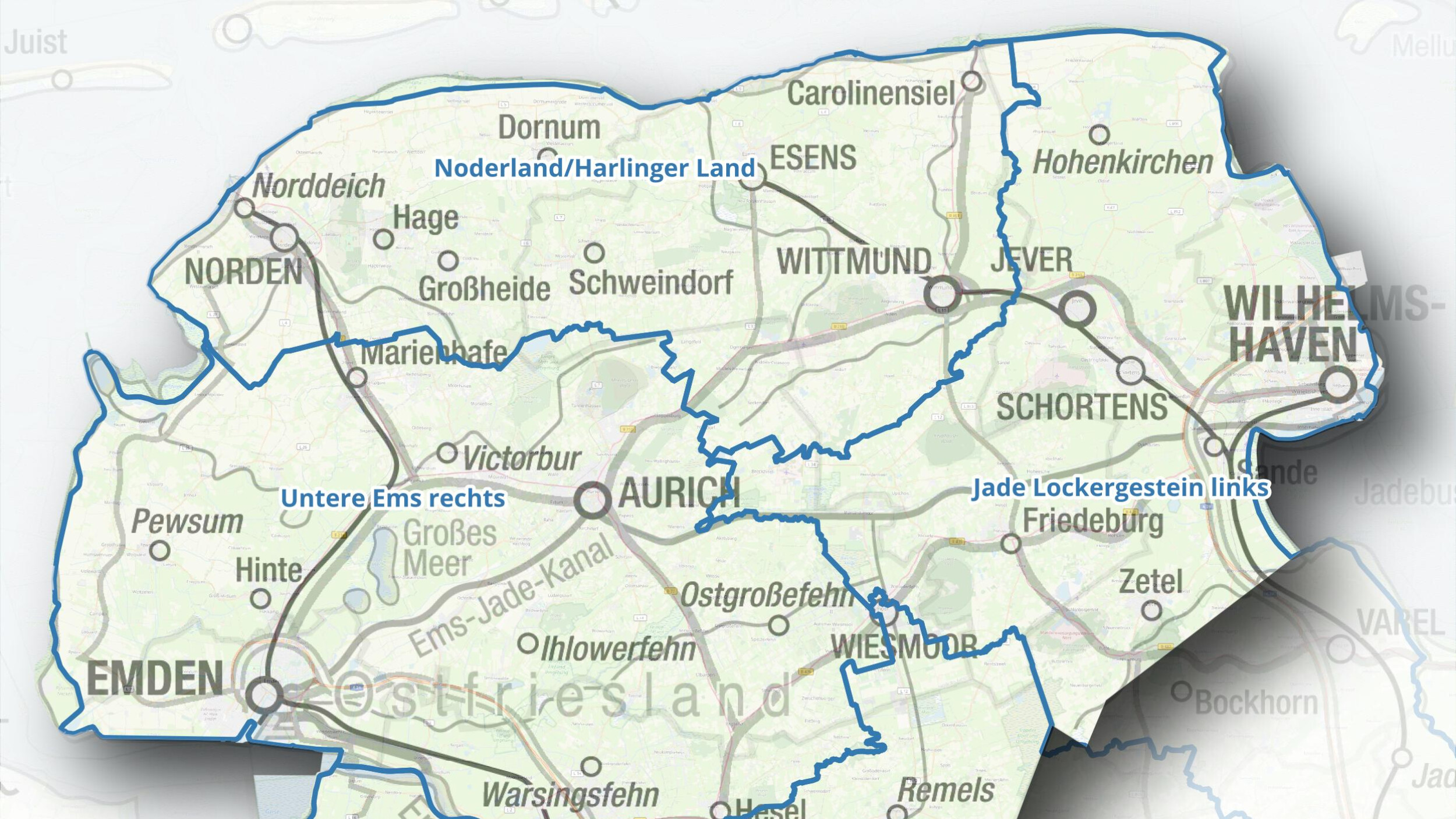 Gebiet Kooperation Ost-Friesland