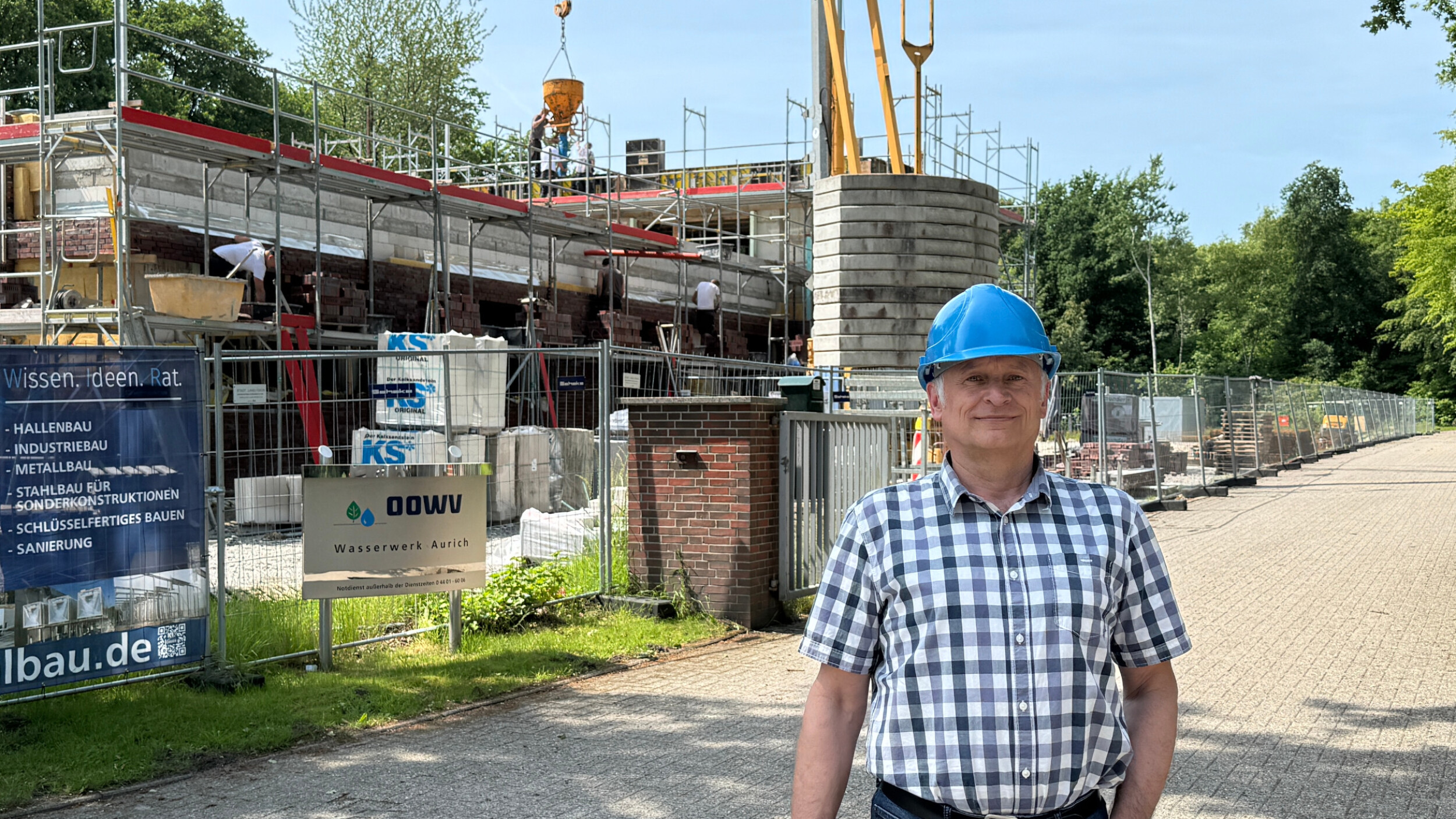 OOWV-Regionalleiter Michael Veh wird ein Büro in dem Neubau der Betriebsstelle bekommen.